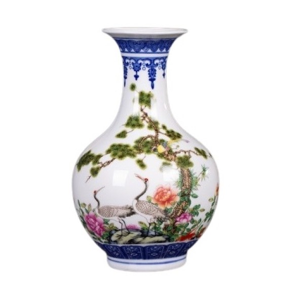 VASO CHINÊS DE PORCELANA 22CM