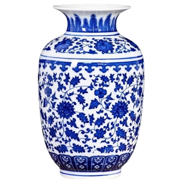 VASO CHINÊS DE PORCELANA 22CM